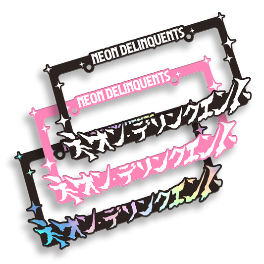 Neon Delinquents License Plate Frames