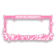 Load image into Gallery viewer, Neon Delinquents License Plate Frames
