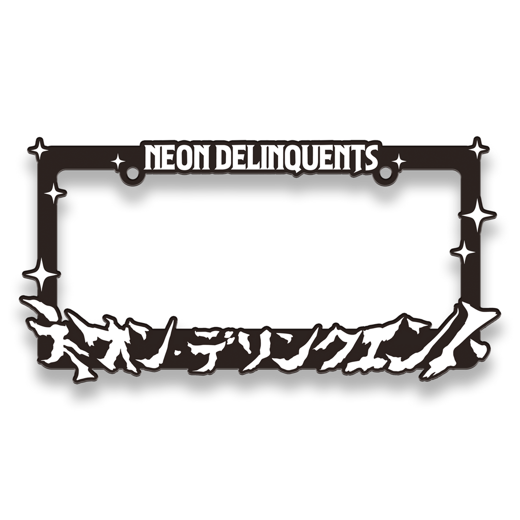 Neon Delinquents License Plate Frames